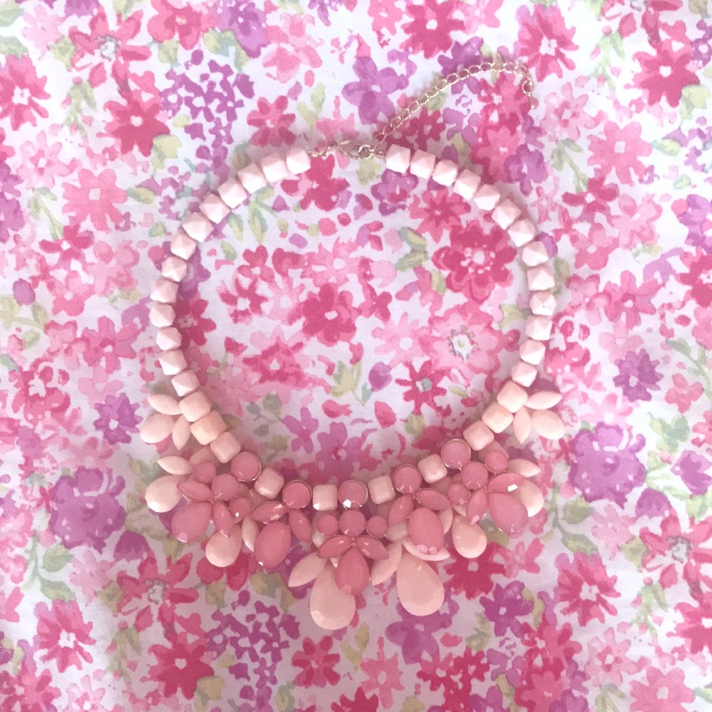 Pink statement necklace
